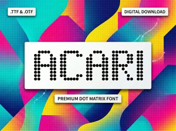 Acari: A Premium Dot Matrix Font for Distinct Digital Branding
