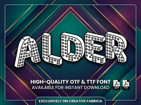 Alder: A Glamorous Display Typeface for Small Business Branding
