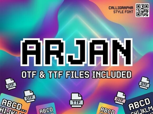 Arjan: A Display Typeface That Anchors Retro Digital Charm
