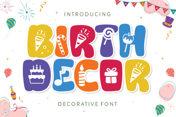 Birth Decor: A Festive Display Font for Scroll-Stopping Campaigns