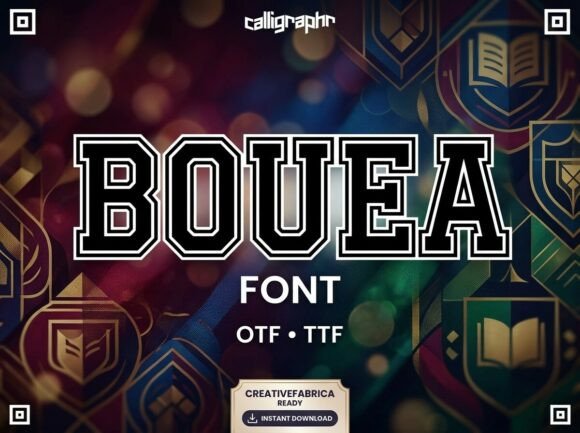 Bouea: A Collegiate Display Typeface for Bold Digital Identity