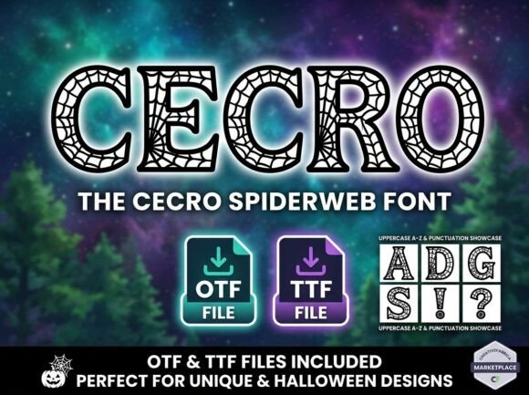 Cecro: A Spun-and-Spooky Display Typeface for Bold Digital Identity