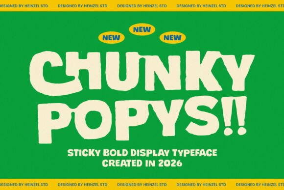 Chunky Popys: A Playful Display Typeface That Sticks