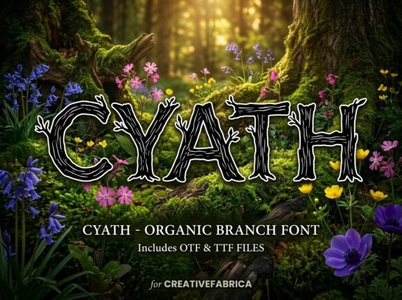 Cyath: A Wild-and-Woodland Display Font That Anchors Campaigns in Authenticity