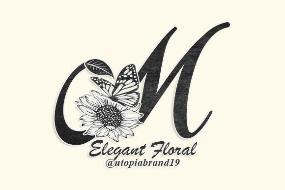 Elegant Floral Monogram: A Display Font That Elevates Brand Voice