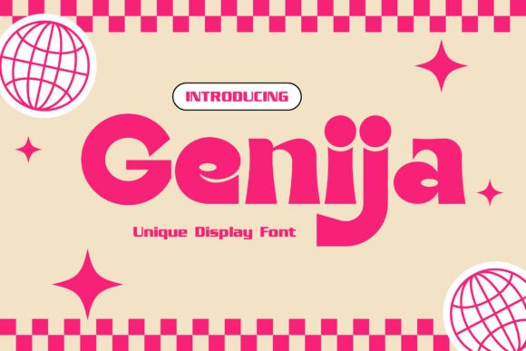 Genija: A Groovy Display Typeface for Bold Digital Branding