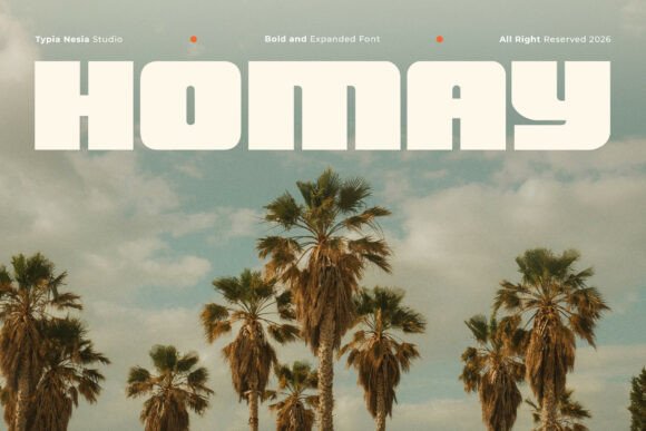 Homay: A Bold Retro Display Font for Handmade Labels & Printables