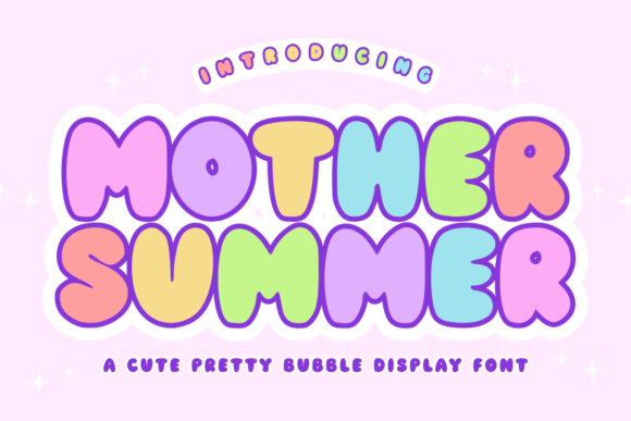 Mother Summer: A Retro Bubble Font for Gentle Editorial Charm