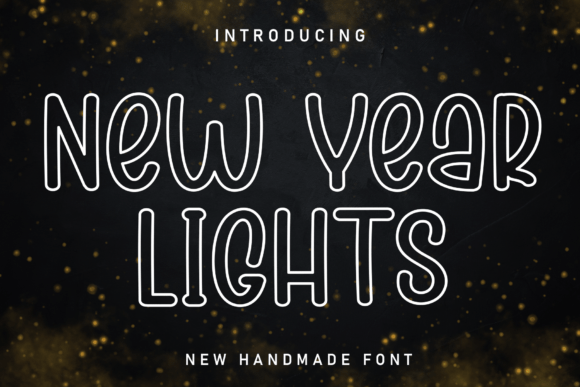 New Year Lights: A Handmade Display Font for Festive Editorial Moments