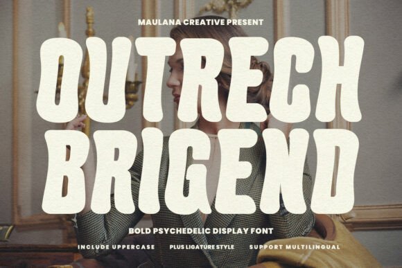 Outrech Brigend: A Retro Display Font That Feels Like Handmade Joy