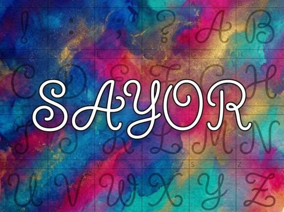 Sayor: A Bold Display Font for Digital Brand Impact