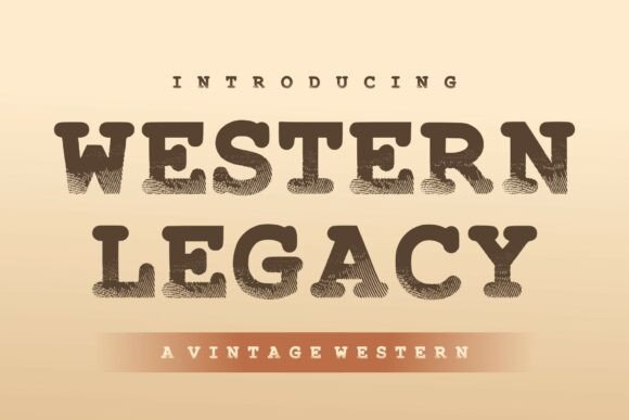 Western Legacy: A Bold Vintage Display Font for Authentic Branding