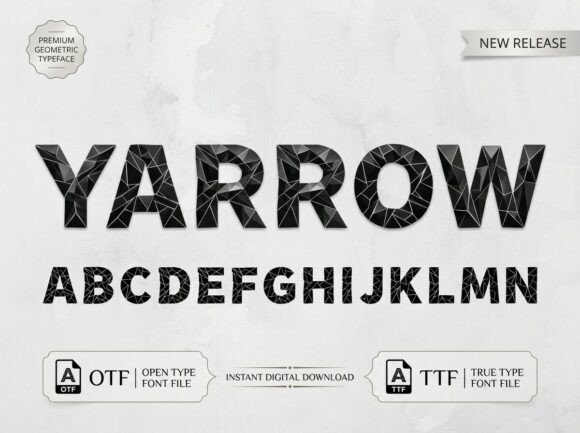 Yarrow: A Gemstone-Inspired Display Typeface for Digital Branding